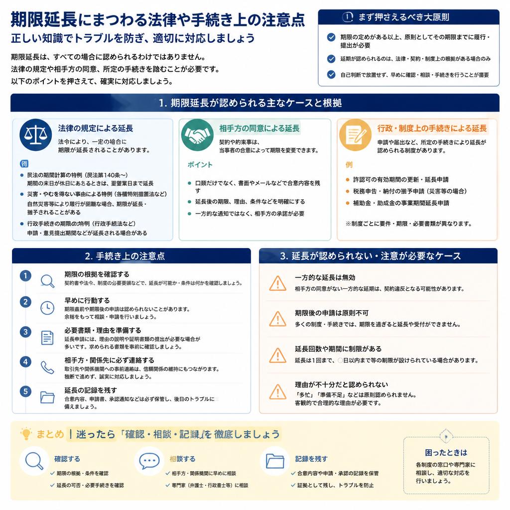 5. 期限延長に関する注意点