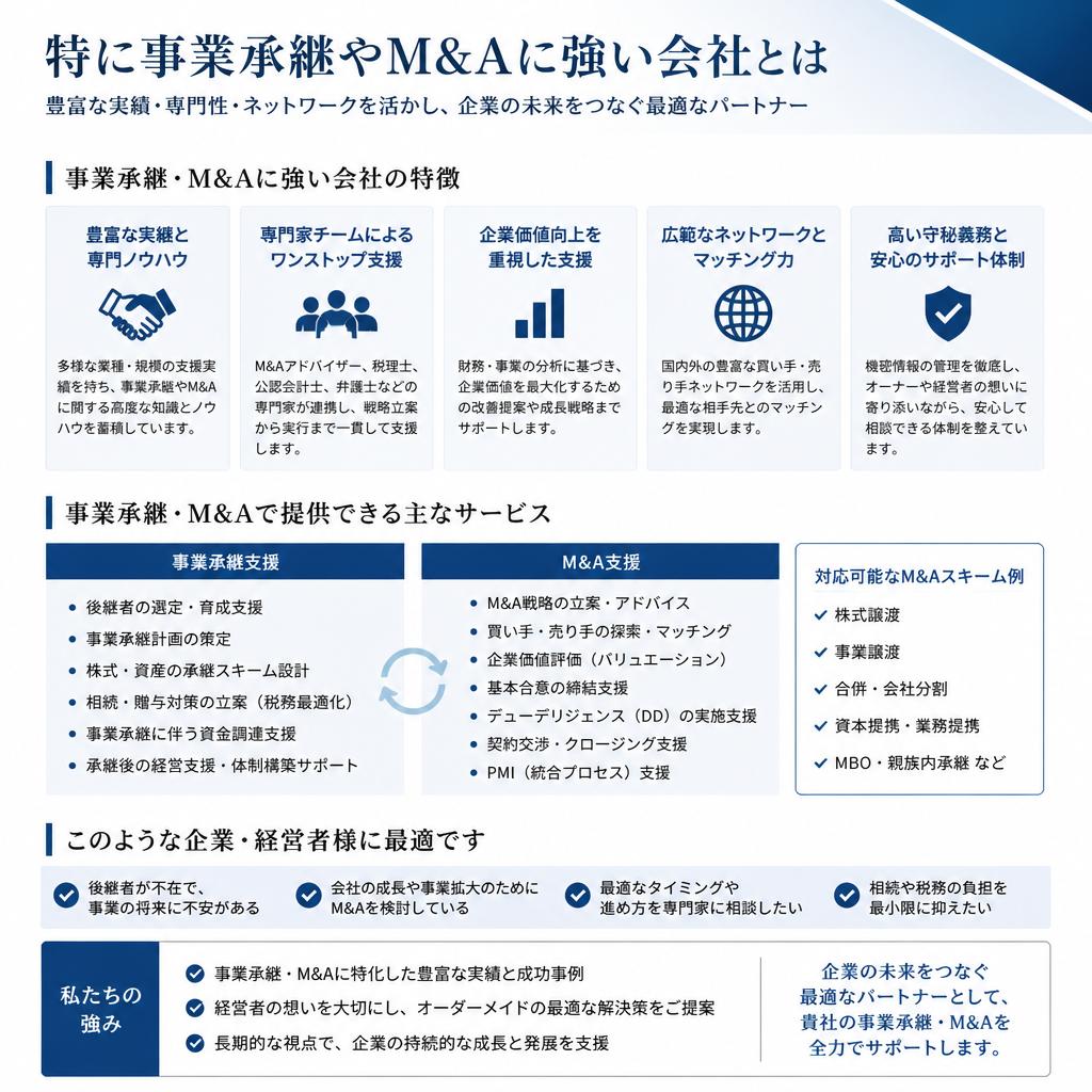 4. 事業承継やM&Aのプロフェッショナル