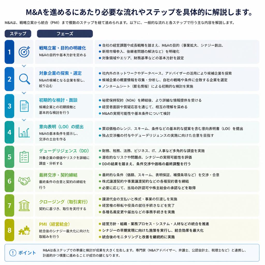 M&Aの流れとプロセス