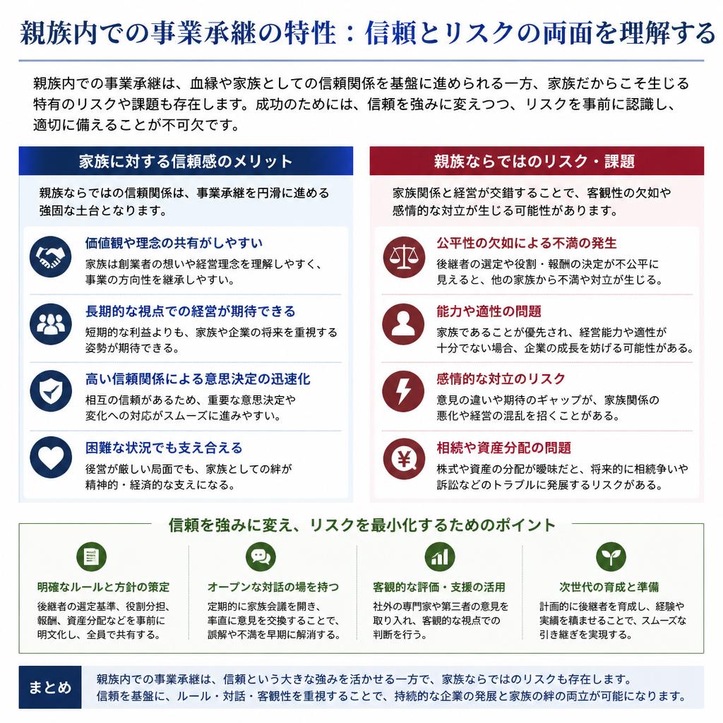 2. 親族内承継のメリットとデメリット