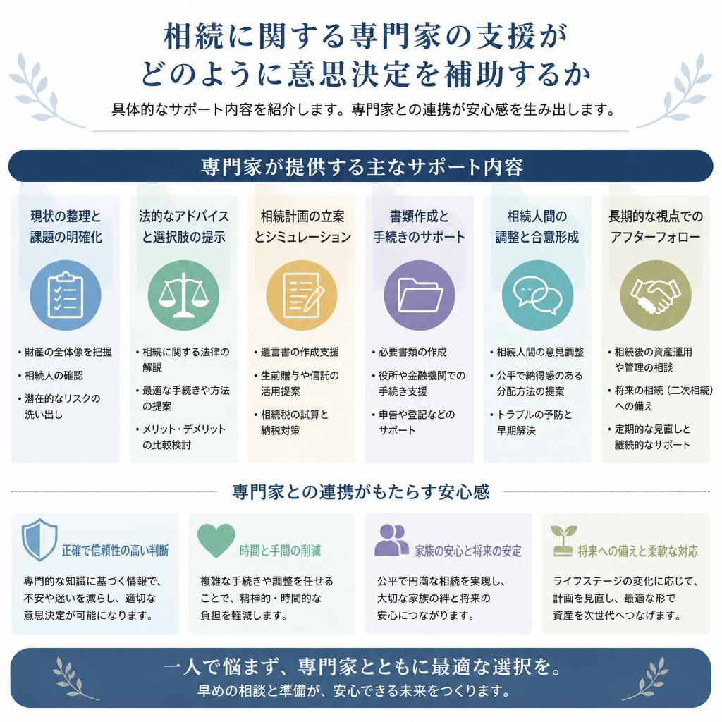 信頼できる専門家と共に進める