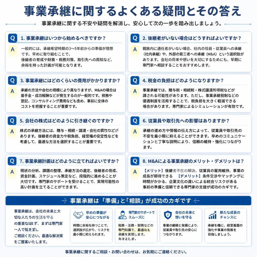 事業承継の悩みを解決するQ&A