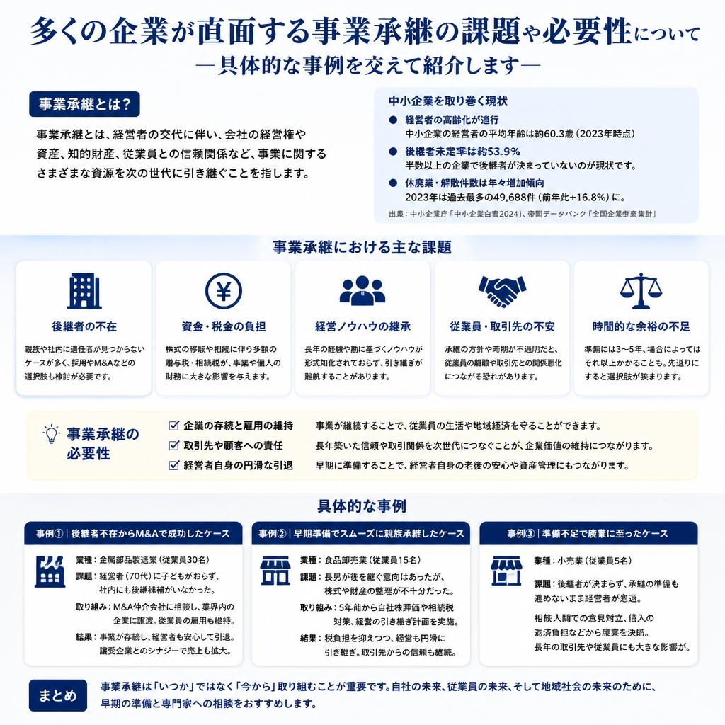 なぜ事業承継が必要なのか？