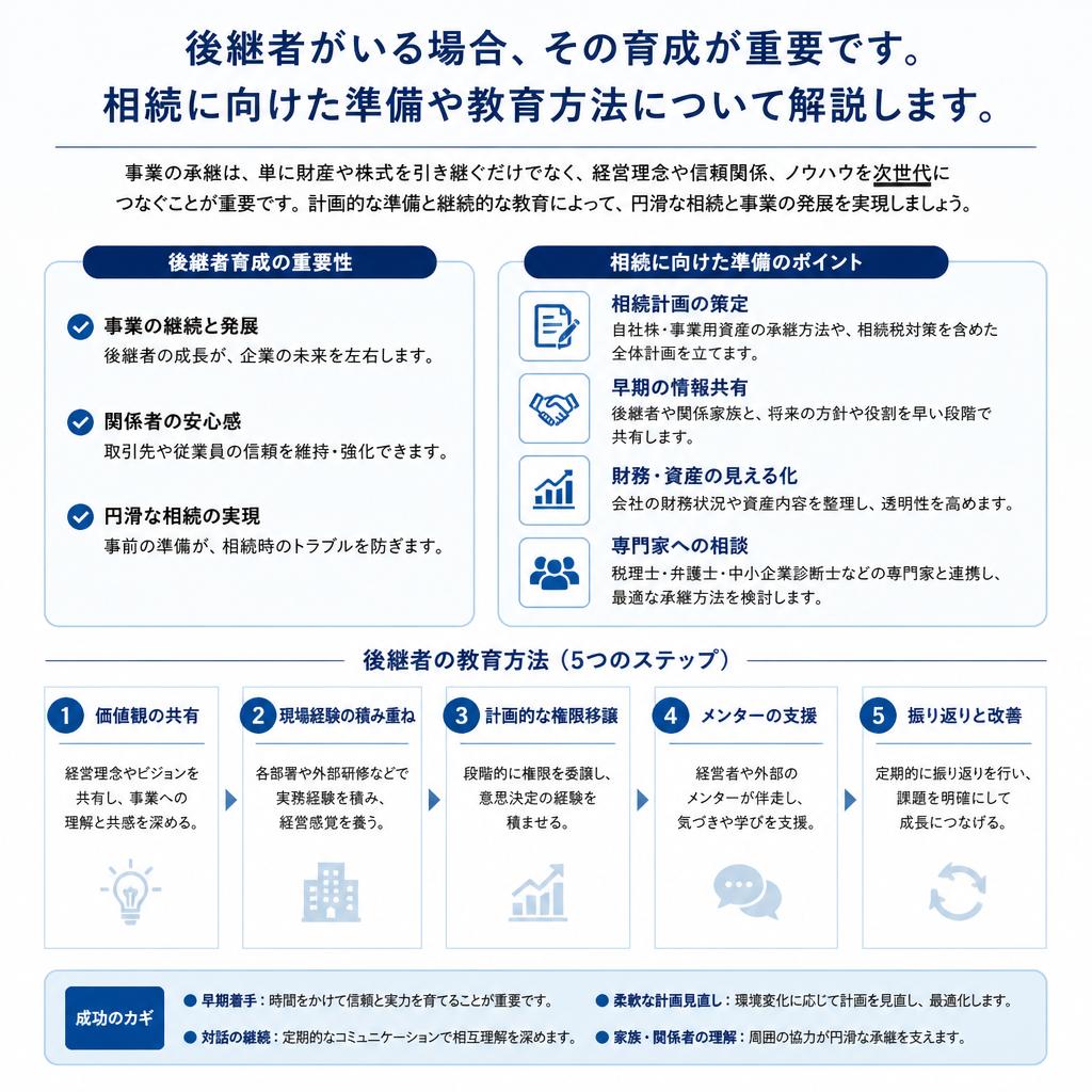 後継者の育成と継承のポイント