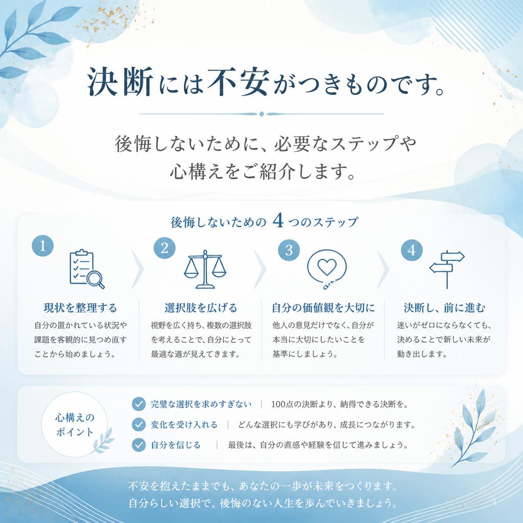 5. 後悔しないための心構え