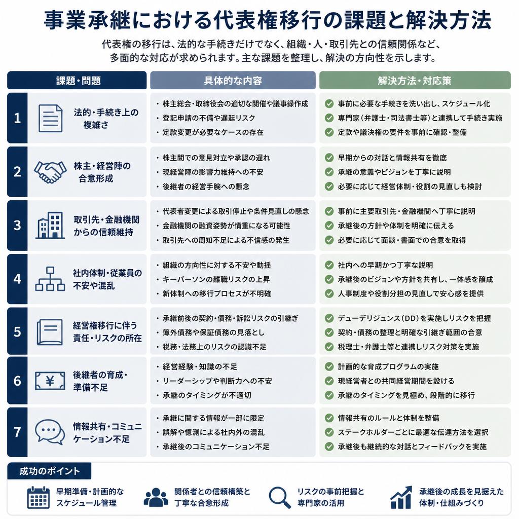 手続きにおけるよくある課題