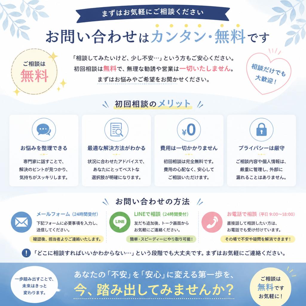 今すぐご相談を！