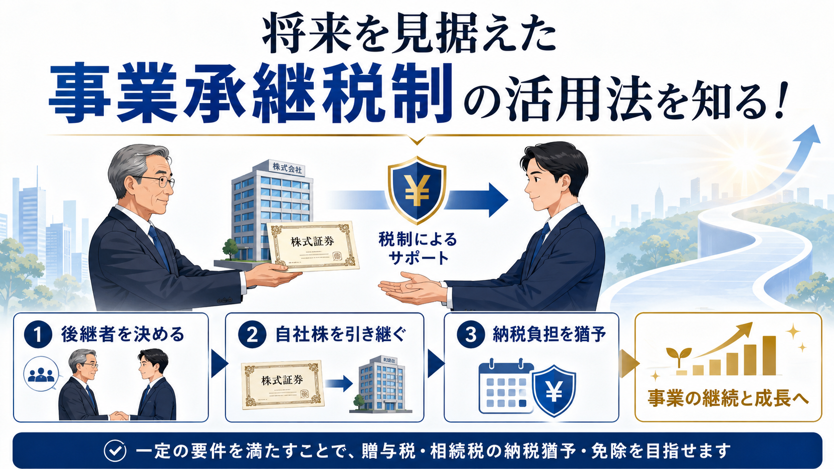 将来を見据えた事業承継税制の活用法を知る！